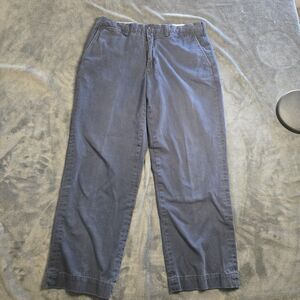 Polo Ralph Lauren Mens Preston Pants Navy Blue Chino 34x30 Flat Front Cotton